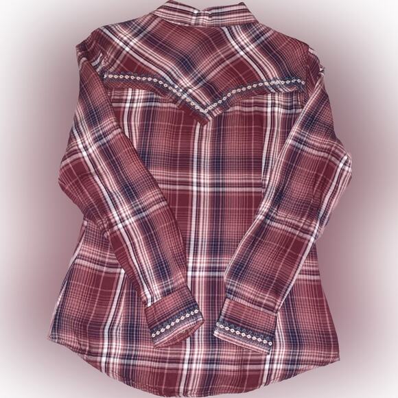 WRANGLER RETRO Plaid Classic Shirt WESTERNCORE, White Snap Buttons, Sz. Small - Picture 13 of 13